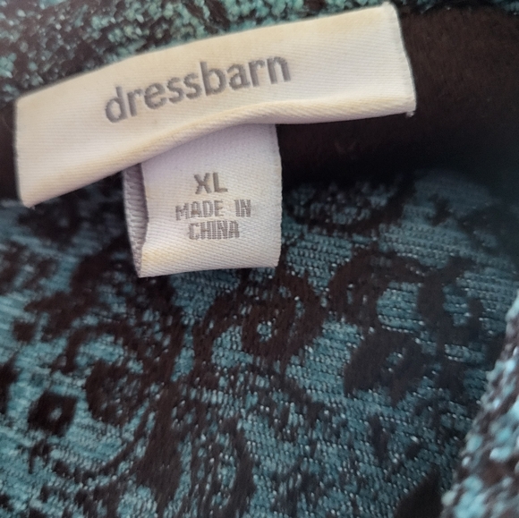 Zip up dress jacket brown and turquoise XL - Picture 4 of 5